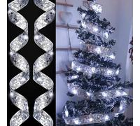 Guirnalda de luces navideñas, 5 m, 50 LED, brillante, luces de Navidad, decoración para árbol de Navidad, funciona con pilas para interior y exterior, fiesta, boda, creación de atmósfera festiva