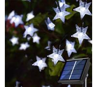 Guirnalda de luces solares para exteriores con forma de fantasmas de Halloween, 6,5 metros (21,3 pies)