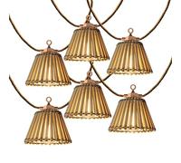 Guirnalda de luces solares y en red conectable de cuerda 20 bombillas transparentes LED blanco cálido regulable NATURA LIGHT HYBRID 13m