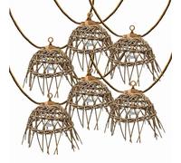 Guirnalda de luces solares y en red conectable de cuerda 20 bombillas transparentes LED blanco cálido regulable MINI HAWAI Light HYBRID 13m