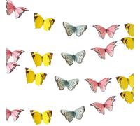 Talking Tables- Guirnalda de Mariposa 3D pequeña de 5 m | Decoraciones de cumpleaños Fiesta de Hadas, jardín, Accesorios de Dormitorio para niñas, Color (TSFAIRY-MINBUNT)