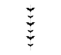 PartyDeco Guirnalda de murciélagos color negro 150x11 cm