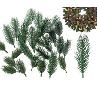 Guirnalda de Navidad Artificial,100pcs Guirnalda de Navidad de Pino,Ramas de Abeto Artificiales,Ramas Artificialess de Abeto para Navidads,Ramass de Pino Artificialess,Agujas de Pinos Falsas,10cm