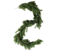 Guirnalda de Navidad Artificial, 180cm/5.91ft Guirnalda de Pino Artificial, Guirnalda de Abeto Verde Realista, Decoración Navidad Exterior Interior para Escaleras Mesas Chimeneas Barandil (180CM)