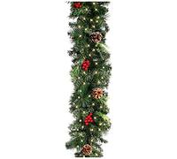 Guirnalda de Navidad artificial de hada brillante, accesorio de decoración de árbol para niños y niñas, telón de fondo de cumpleaños