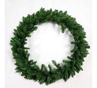 Guirnalda de Navidad Artificial Grande de 100 cm, para Puerta Delantera, Color Verde Pino, para Interiores y Exteriores, decoración navideña