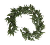 Guirnalda de Navidad artificial, guirnalda de Navidad realista, guirnalda de pino falso de hoja perenne, guirnalda de Navidad, guirnalda de Navidad de 1,9 m/6,23 pies para decoraciones navideñas