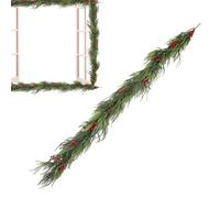 Guirnalda de Navidad artificial - Planta Artificial Joyería , Guirnalda de Pino con Bayas Artificiales - Para Salón, Comedor, Pared, Ventana, Escalera, Jardín, Sociedades Y