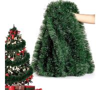 Guirnalda de Navidad de 15 m, todo lo demás son falsificaciones, verde abeto artificial como real, guirnalda de Navidad para exterior para decoración