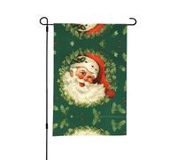 Guirnalda de Navidad de Papá Noel, banderas de jardín de temporada de doble cara, 12 x 18 pulgadas, exterior, Pascua, día de San Patricio, decoración navideña