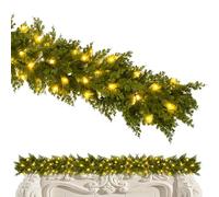 Guirnalda de Navidad - Decoración para Colgar | Guirnalda navideña con Luces de Cuento de | para aulas, Fiestas de Año Nuevo, Ventanas, Paredes, repisas de Chimenea y Chimenea