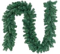 Guirnalda de Navidad, decoraciones de Navidad, guirnalda artificial suave de hiedra verde sin iluminación para exteriores o interiores, decoración de guirnalda verde de primera calidad para Navidad