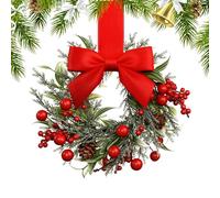 Guirnalda de Navidad - Pajarita de ABS de 16 x 16 x 3 cm, adorno con guirnalda navideña, encantadora decoración estacional | Capa de pared cocina salón expositor para festivales de invierno