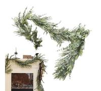 Guirnalda de Navidad para Mantle - Effortless Soft Thick Green Christmas Decoration, Seasonal Décor Accesorios Fireplace Garland Holiday Decorations,for Home Mantel Mesa Escalera Puerta De Pared