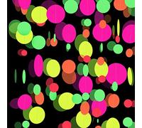 Guirnalda de neón con lunares redondos UV de 30.5 m, luz negra, reactiva, resplandor en la oscuridad, suministros de fiesta, serpentinas que brillan fluorescentes, para bodas, cumpleaños,