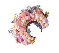 Guirnalda de novia con flores para boda, diadema de playa, diadema para el pelo, accesorio para el cabello para mujeres, accesorios para la cabeza