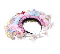 Guirnalda de novia con flores para boda, diadema de playa, diadema para el pelo, accesorio para el cabello para mujeres, accesorios para la cabeza