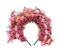 Guirnalda de novia con flores para boda, diadema de playa, diadema para el pelo, accesorio para el pelo, accesorios para la cabeza para mujer