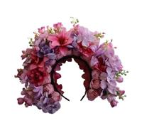 Guirnalda de novia, coronas florales, diadema de flores para boda, corona de playa, diadema para el pelo, accesorio para el cabello para mujer, accesorios para la cabeza