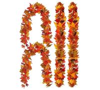 Guirnalda de otoño | 4 Piezas de Guirnalda de Hojas de otoño de Acción de Gracias para Chimenea, Decoraciones de Halloween, decoración del hogar para Boda, Ventana, Escalera, Chimenea, Mesa