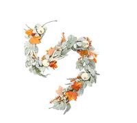 Guirnalda de otoño apta para alérgicos, sin herramientas, decoración de otoño para interiores y exteriores, sala de estar, fiesta, decoración de follajes artificiales de otoño