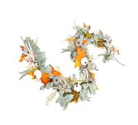 Guirnalda de otoño apta para alérgicos, sin herramientas, decoración de otoño para interiores y exteriores, sala de estar, fiesta, decoración de follajes artificiales de otoño