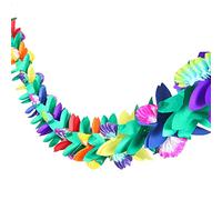 Guirnalda de papel hawaiano con diseño de flores para adorno para el hogar, interior y exterior, fiesta temática, guirnalda hawaiana