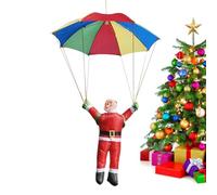 Guirnalda De Paracaídas - 50 Cm Iluminación Navideña | Juguete De Papá Noel Con Paracaídas - Juguete De Tela Divertido Para Decoración Navideña | Decoración Multifuncional Para Niños, Fiestas
