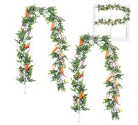 Guirnalda de Pascua | 2 Piezas Guirnalda Decorativa de Huevos de Pascua de Primavera,Festivo de 1.74 Metros - para Decoración de Hogar, Uso en Interiores, Pared, Repisa de Chimenea y