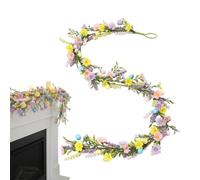 Guirnalda De Pascua De Primavera - Decoración De Huevos De Flores De 150 Cm Pancarta De Hojas Verdes Exhibición De Botín De Flores Artificiales Acento De Temporada para El Hogar | Decoración D