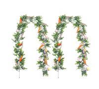 Guirnalda De Pascua En Colores Pasteles,2 Piezas de Guirnalda Artificial de Huevos de Pascua,Festivo de 1.74 Metros | para Decoración De Hogar Interior Pared Repisa Escaleras