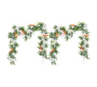 Guirnalda De Pascua En Colores Pasteles - 2 Piezas Guirnalda Decorativa de Huevos de Pascua de Primavera | Festivo de 1.74 Metros | para Decoración de Hogar, Uso en Interiores, Pared, Repisa de Chim