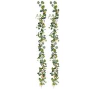 Guirnalda de Pascua - Lote de 2 vides verdes con huevos de colores | Corona artificial para chimenea, ventana, pared, mesa de comedor, 167 cm, decoración para fiesta de primavera, reunión familiar