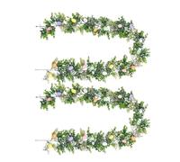 Guirnalda de Pascua para Repisa, 2 Piezas Guirnalda Decorativa de Huevos de Pascua de Primavera, Festivo de 1.74 Metros, para Decoración De Hogar Interior Pared Repisa Escaleras