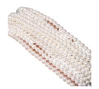 Guirnalda de Perlas Cuentas de Perlas de imitación Blancas de 2-12mm, Perlas Redondas de Concha Natural de Agua Dulce, Cuentas Sueltas for fabricación de joyería, Collar de Pulsera DIY (Color : 4mm,