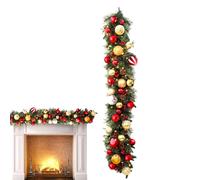 Guirnalda de Pino con Luces | Decoración Hogareña Artificial Realista con Luz LED - Guirnalda de Pino para Navidad - para Mesa Cocina Oficina Porche Patio Jardín Puerta Patio Fogata Fiesta Festival