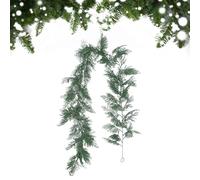 Guirnalda de pino de Navidad, guirnalda artificial de ciprés | bastones de Navidad de aguja de pino de simulación | Material cifrado para decoración del hogar, manto, vacaciones