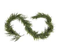 Guirnalda de pino sintético, decoración de vegetación Norfolk, exhibición de manto de invierno de real, ramas flexibles realistas para centro de mesa, decoración festiva de Navidad