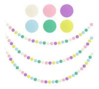 Guirnalda De Pompones,Pompones De Colores | Tres Combinaciones De Colores Que Complementan Las Camas Tipo Casa del Árbol Y La Decoración De Las Paredes | Adecuados para Navidad, Bodas Y Fiestas