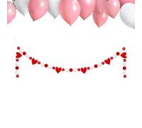 Guirnalda De San Valentín,2.5 Metros Largos Corazones De Fieltro Decoraciones Colgantes | Decoración Del Hogar De San Valentín | Para Dormitorio, Chimenea, Boda, Y Estilo De Vida De La Granja