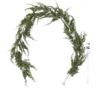 Guirnalda de vid artificial navideña con vegetación realista de pino sintético para decoración colgante de ventana y puerta de interior (A)