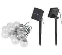 Guirnalda decorativa de luces solares para exterior con 50 LED y 10 bombillas