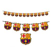 Guirnalda Decorativa FC Barcelona para Cumpleaños y Fiestas - Decoración Barça Infantil, Fiesta Futbolera, Habitación y Celebraciones | Varios Diseños (Escudo)