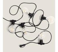 Guirnalda Exterior con Bombillas LED B22 Filamento G95 5m IP44 Negro