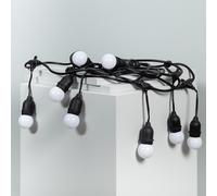 Guirnalda Exterior con Bombillas LED E27 Casquillo Gordo 5.5m IP65 Negro