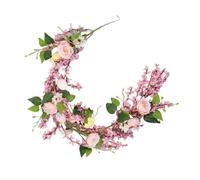 Guirnalda floral con luces, decoraciones de guirnalda de flores | Guirnalda floral artificial, vides de flores luminosas 3,28 pies - Guirnaldas florales a pilas para decoración, pieza principal