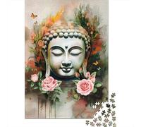 Guirnalda Floral Ilustración Puzzle de 1000 Piezas Puzzle para Adultos Diseño de Flores Relajante Hogar Regalo 70x50cm/1000pcs
