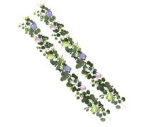 Guirnalda Huevos Pascua - Swag De Árbol Huevos, Vid Flores Seda Caucho Flexible, Decoración Primavera Artificial 2 Piezas, Hebra Decorativa De Vacaciones Pastel | Guirnalda Colgante Reutilizable Para