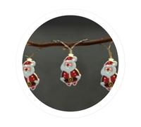 Guirnalda LED - Guirnalda de 1,35 m con diseño de papá Noel, Funciona a Pilas, Decoraciones navideñas y ambientes Festivos