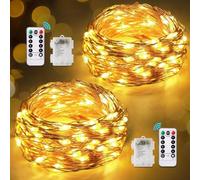 Guirnalda Luces Pilas, 120 LED 12M/40Ft 8 Modos Luces LED Pilas, Enchufe USB Luces de Hadas, Impermeables Guirnalda luminosa para Exterior/Interior, Decoración Navideña, Bodas, Dormitorio, Fiesta